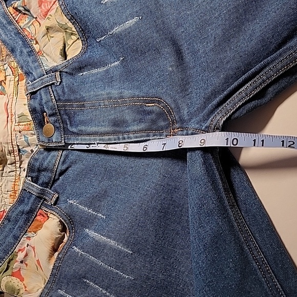 Tiger DenM Blue Jeans Denim Pants Straight Leg Distressed Patchwork Mid-Rise 30 - Picture 10 of 11